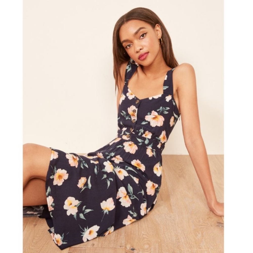Reformation Lanai Must Be Dreaming Floral Midi Dress - Picture 10 of 12